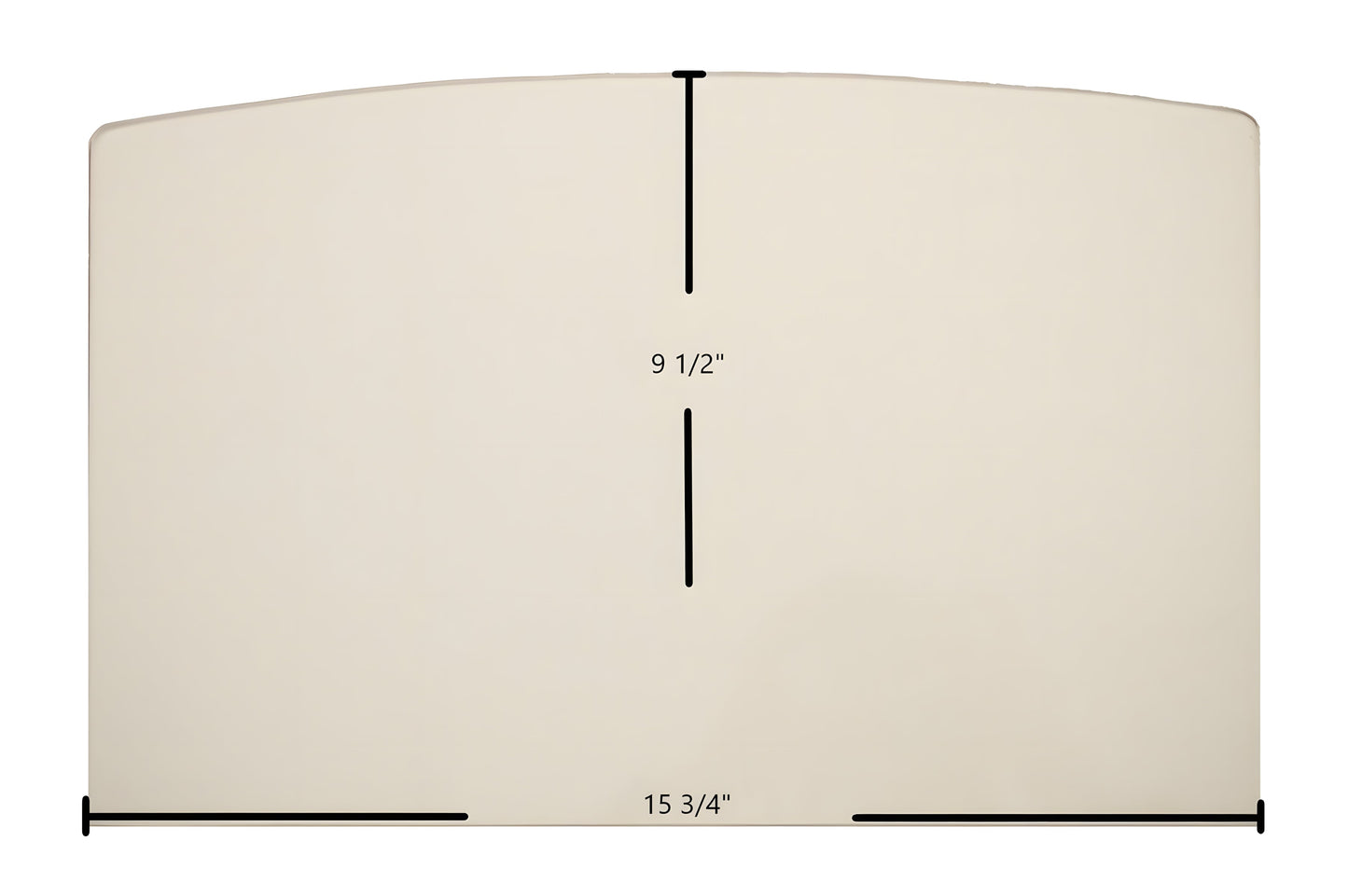 Ceramic Replacement Glass for Buck Stove Models 18, 20, 20ZC, 21, FS21, 81, 85, 261 Door Glass Replacement - 15 3/4" x 9 1/2" Archtop