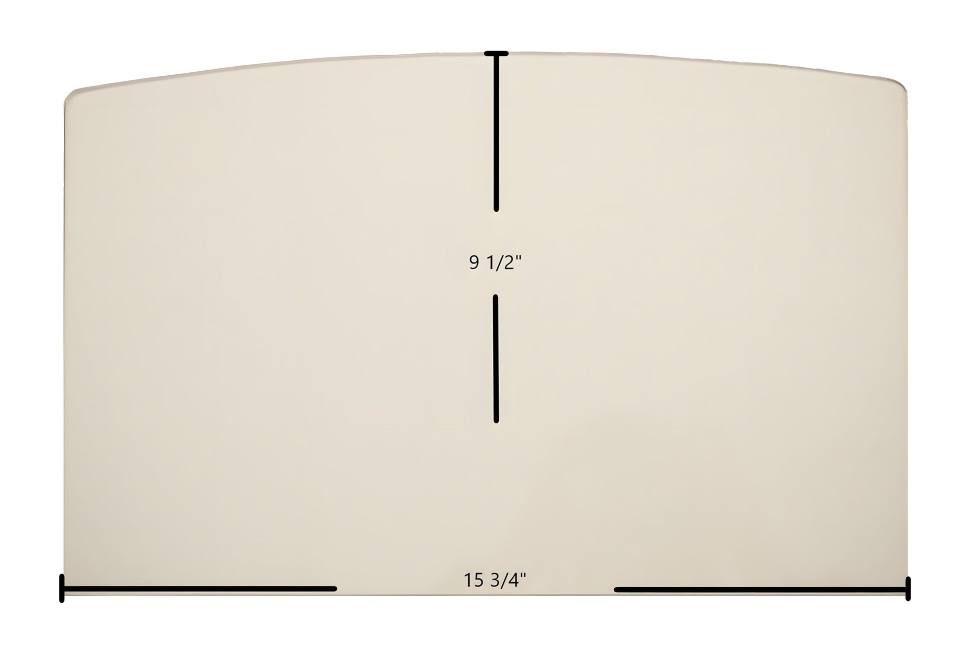 Ceramic Replacement Glass for Buck Stove Models 18, 20, 20ZC, 21, FS21, 81, 85, 261 Door Glass Replacement - 15 3/4" x 9 1/2" Archtop