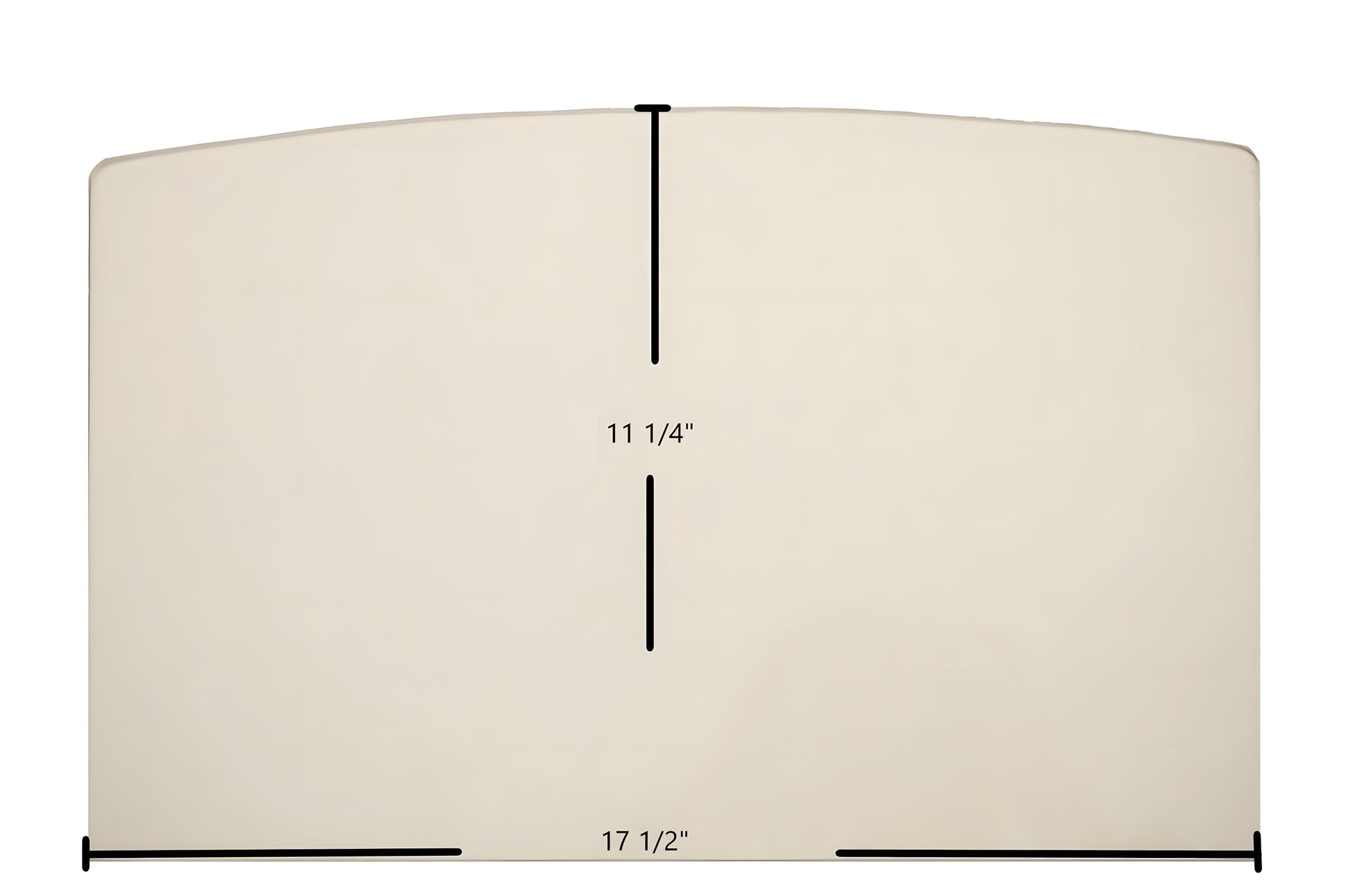 Ceramic Replacement Glass for Buck Stove Models 26, 51, 74, 74ZC, 80, 80ZC, 91, 94NC Door Glass Replacement - 17 1/2" x 11 1/4" Archtop