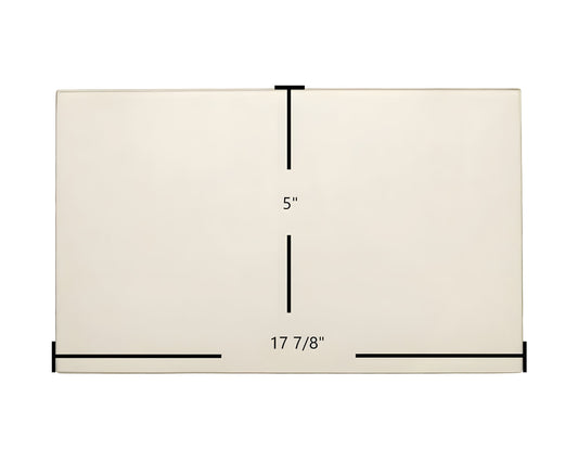 Ceramic Replacement Glass for Caddy Alterna II Door Glass Replacement - 17 7/8" x 5"