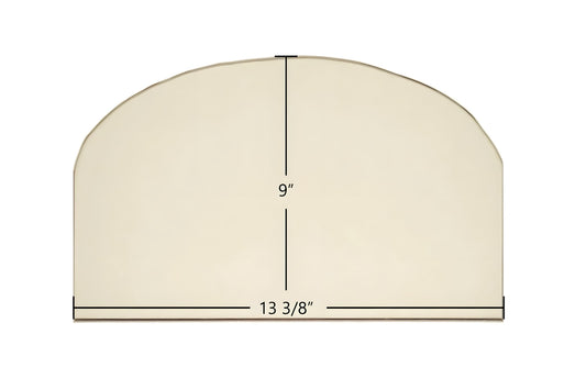 Ceramic Replacement Glass for Cast Heat Door Glass Replacement - 13 3/8" x 9" Archtop