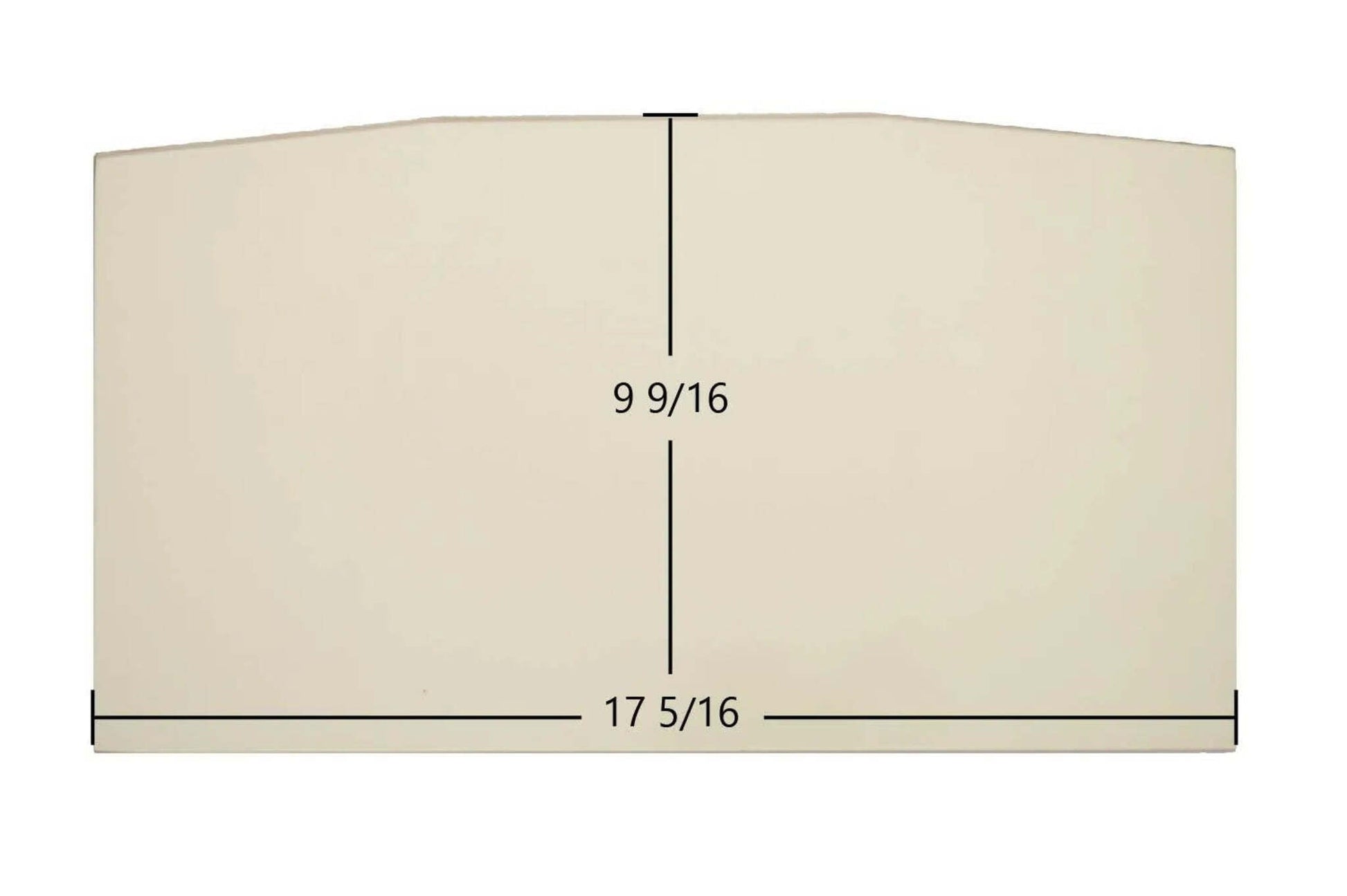 Ceramic Replacement Glass for Century CW2500, CW2900, FW2700, FW3000 Series Archtop Door Glass - 17 5/16" x 9 9/16" Archtop