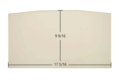 Ceramic Replacement Glass for Century CW2500, CW2900, FW2700, FW3000 Series Archtop Door Glass - 17 5/16" x 9 9/16" Archtop