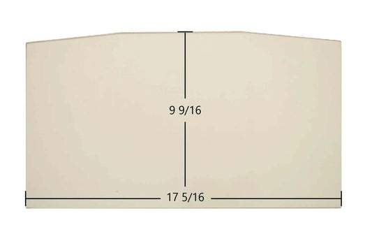 Ceramic Replacement Glass for Century CW2500, CW2900, FW2700, FW3000 Series Archtop Door Glass - 17 5/16" x 9 9/16" Archtop