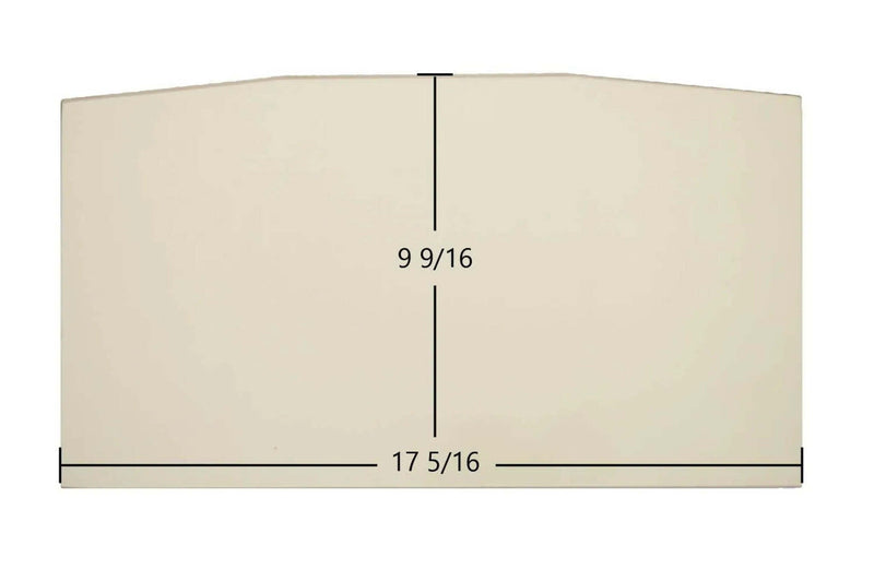 Ceramic Replacement Glass for Century CW2500, CW2900, FW2700, FW3000 Series Archtop Door Glass - 17 5/16" x 9 9/16" Archtop