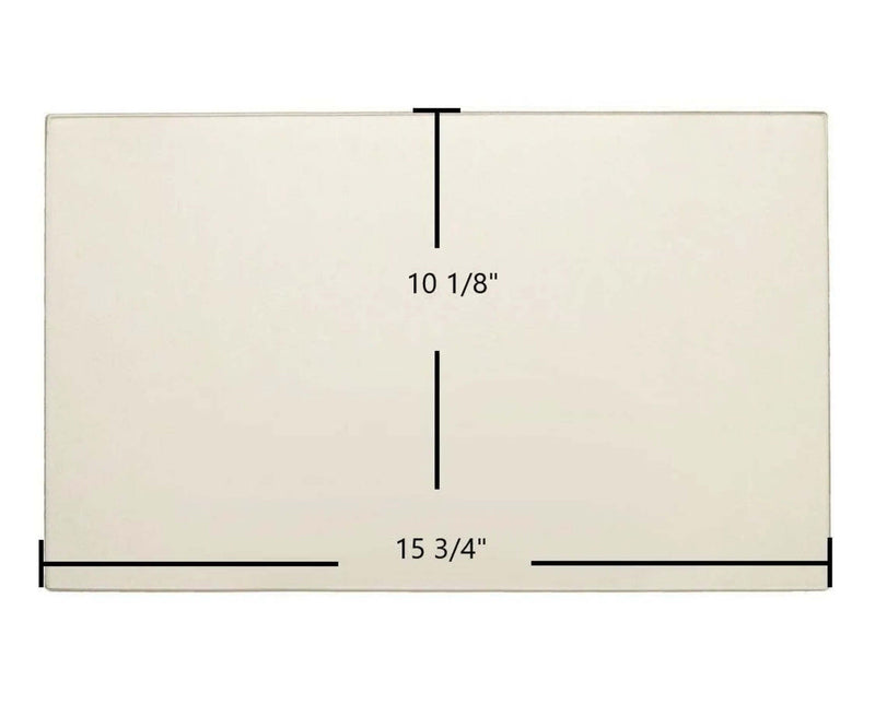 Ceramic Replacement Glass for Century FW2800, FW2900 Door Glass - 15 3/4" x 10 1/8"