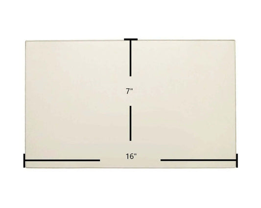 Ceramic Replacement Glass for Century S127, S170, S171E, S172, S173 Door Glass - 16" x 7"