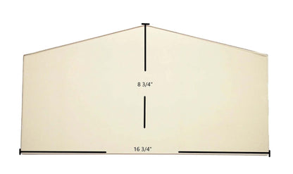Ceramic Replacement Glass for Century S171E, S273E, S373E, FW270029, S10011 Archtop Door Glass - 16 3/4" x 8 3/4" Archtop