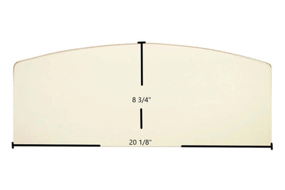 Ceramic Replacement Glass for Century Whistler, DB05152 Archtop Door Glass - 20 1/8" x 8 3/4" Archtop