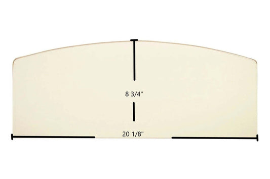 Ceramic Replacement Glass for Century Whistler, DB05152 Archtop Door Glass - 20 1/8" x 8 3/4" Archtop