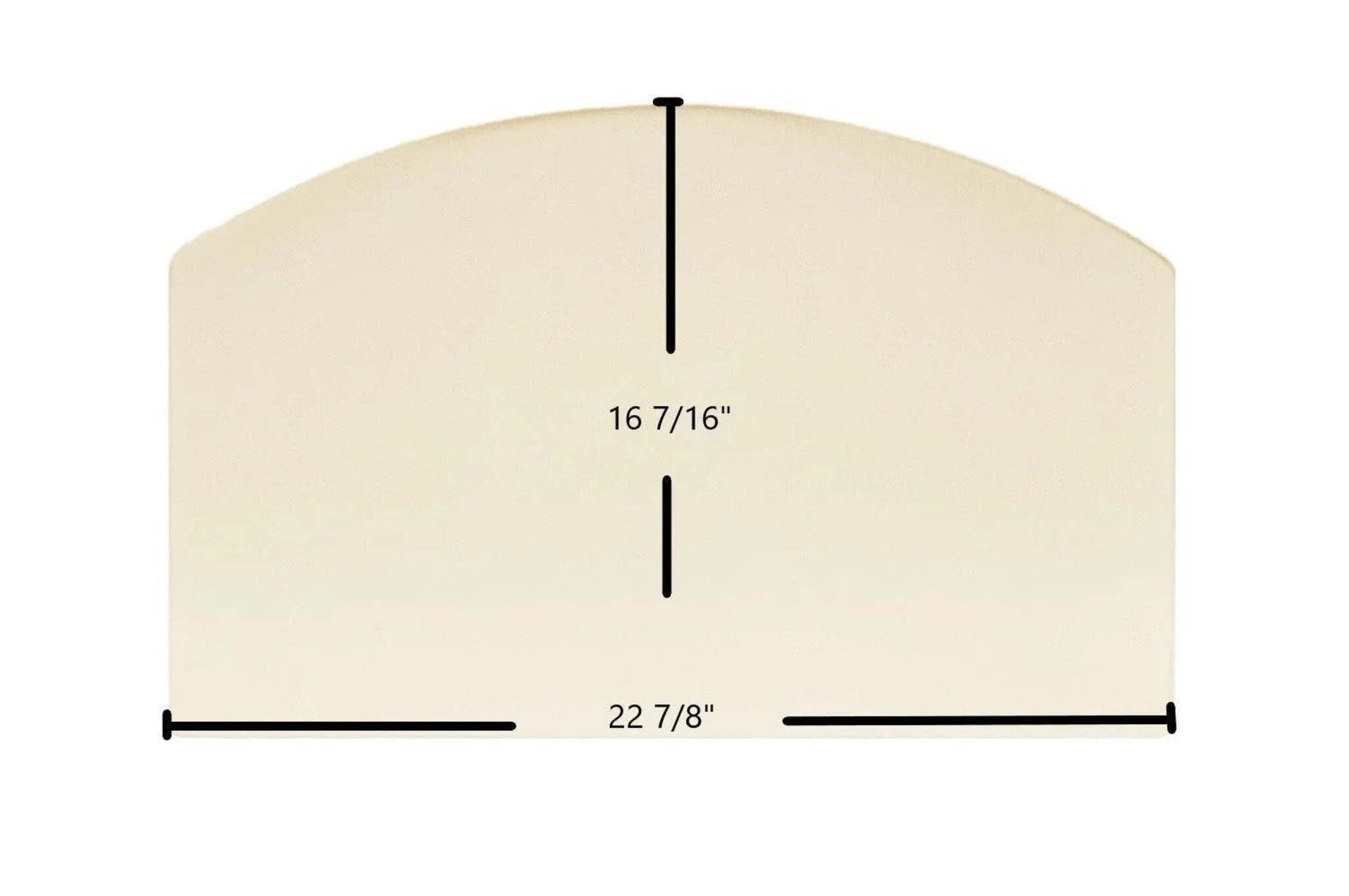 Ceramic Replacement Glass for Clayton Model 10 Phase II, Clay 60 Phase II Door Glass Replacement - 22 7/8" x 16 3/8" Archtop