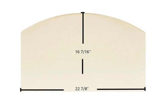 Ceramic Replacement Glass for Clayton Model 10 Phase II, Clay 60 Phase II Door Glass Replacement - 22 7/8" x 16 3/8" Archtop