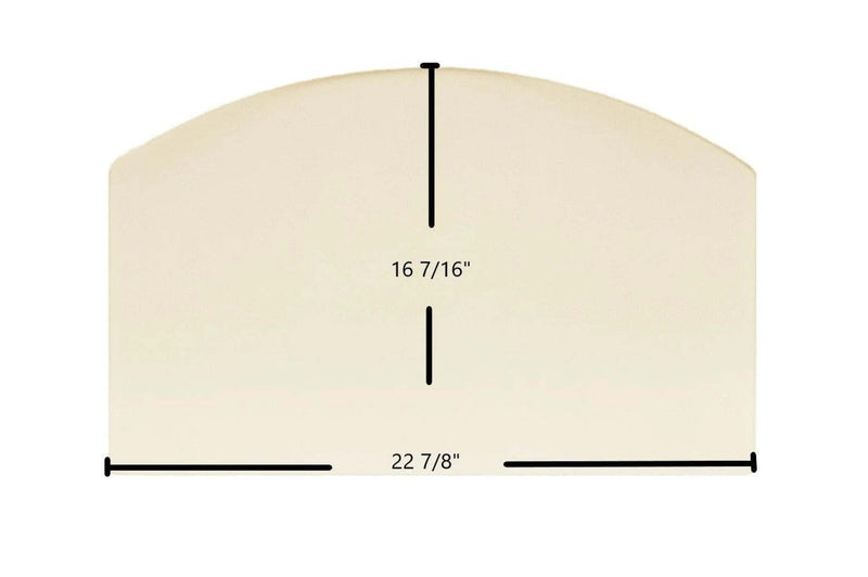 Ceramic Replacement Glass for Clayton Model 10 Phase II, Clay 60 Phase II Door Glass Replacement - 22 7/8" x 16 3/8" Archtop