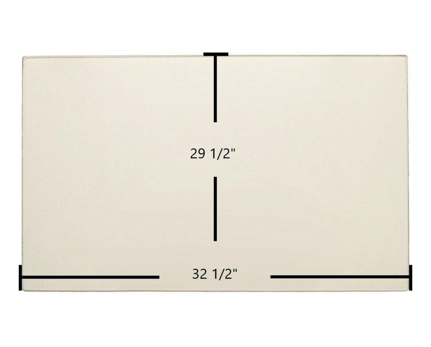 Ceramic Replacement Glass for Coalbrookdale Darby Ceramic Glass Panel - 32 1/2" x 29 1/2"