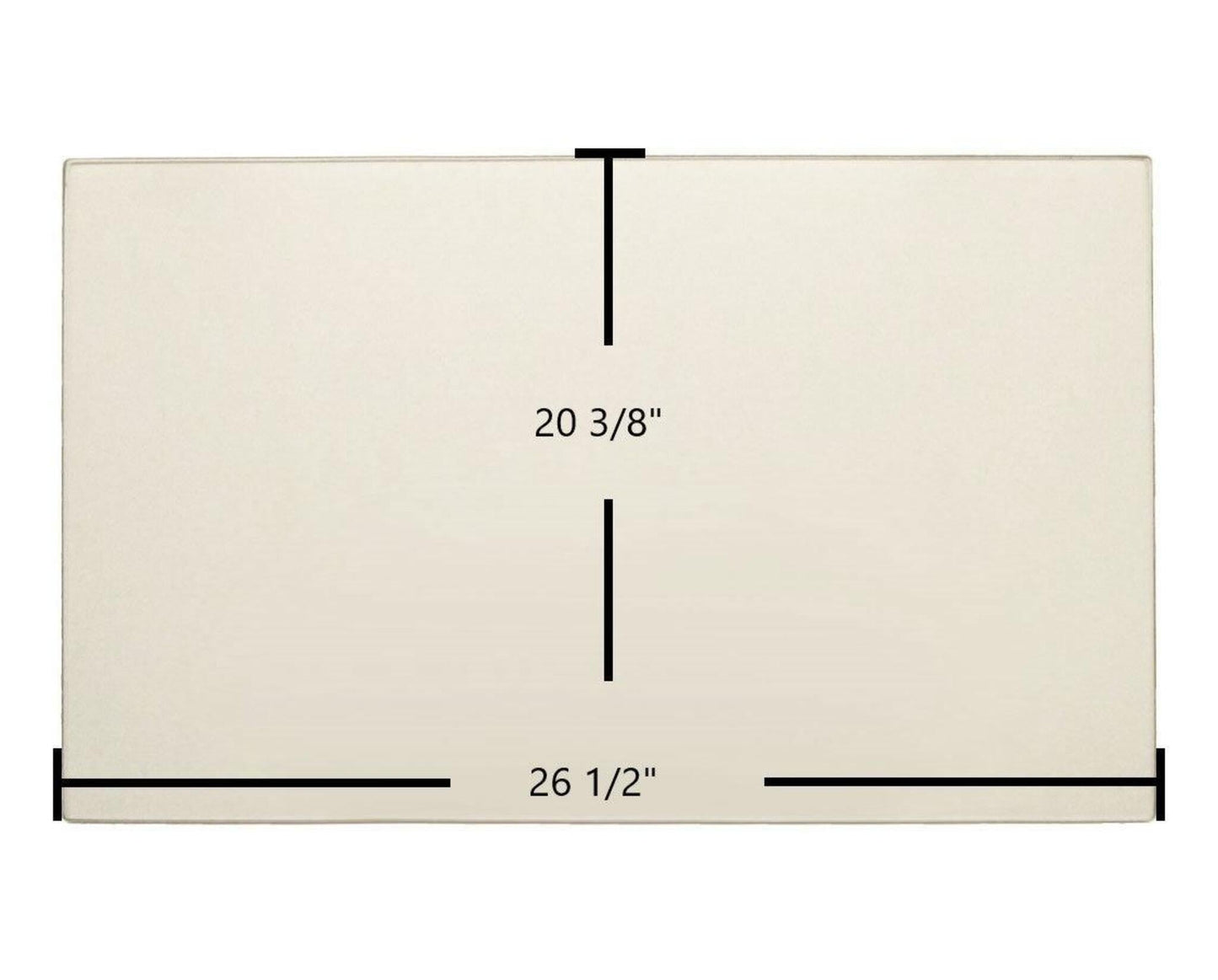 Ceramic Replacement Glass for Coalbrookdale Much Wenlock Ceramic Glass Panel - 26 1/2" x 20 3/8"
