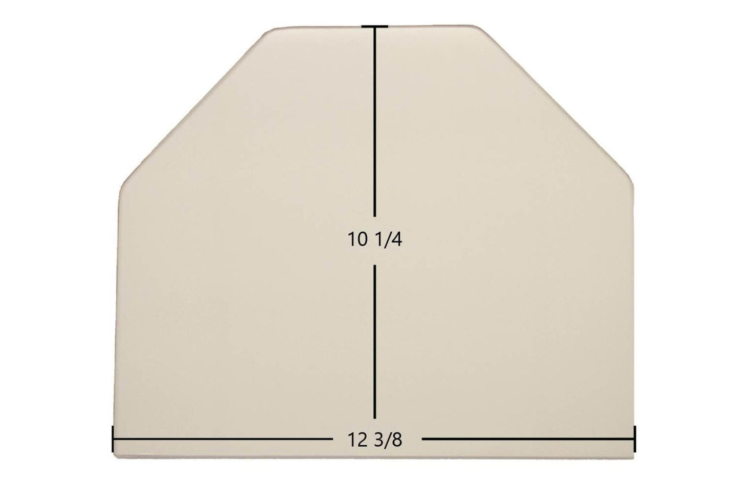 Ceramic Replacement Glass for Consolidated Dutchwest Large #2461 Archtop Ceramic Glass Panel - 12 3/8" x 10 1/4" Archtop