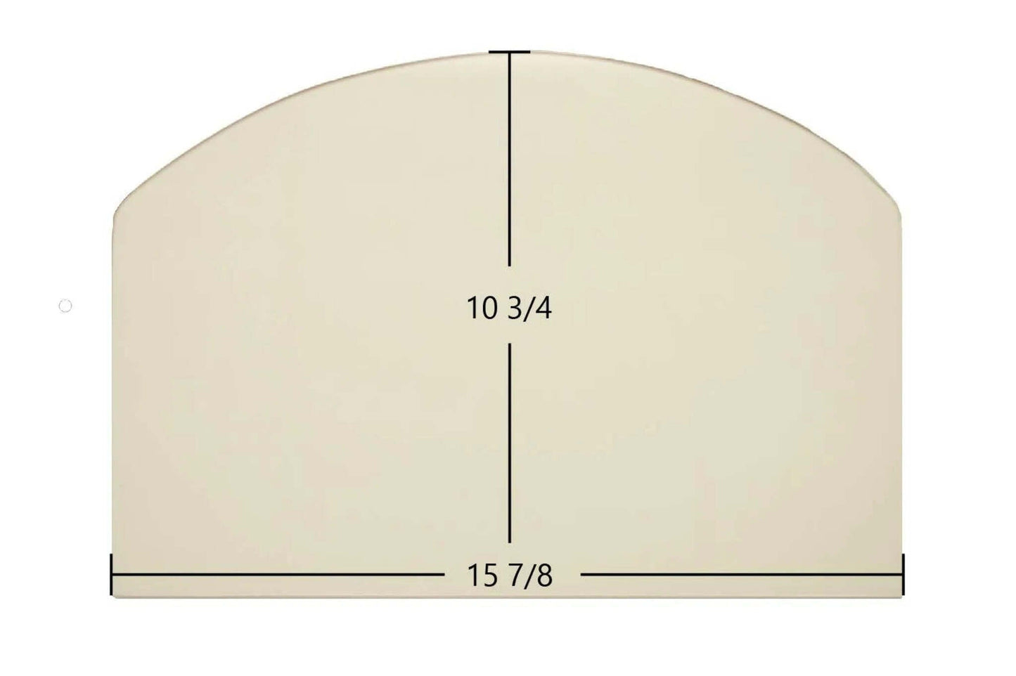 Ceramic Replacement Glass for Consolidated Dutchwest Medium #2478 Non-Cat Archtop Ceramic Glass Panel - 15 7/8" x 10 3/4" Archtop