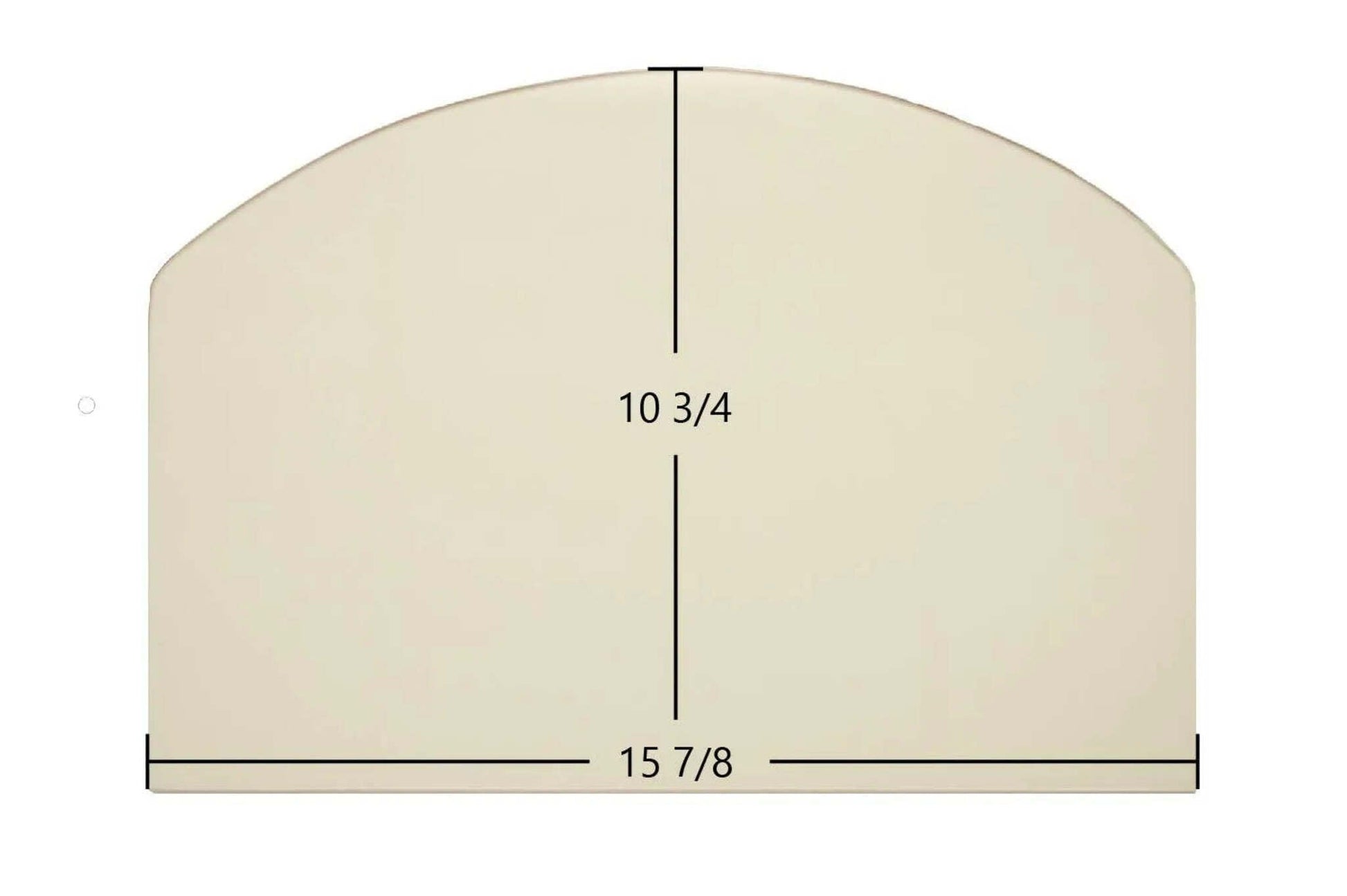 Ceramic Replacement Glass for Consolidated Dutchwest Medium #2478 Non-Cat Archtop Ceramic Glass Panel - 15 7/8" x 10 3/4" Archtop