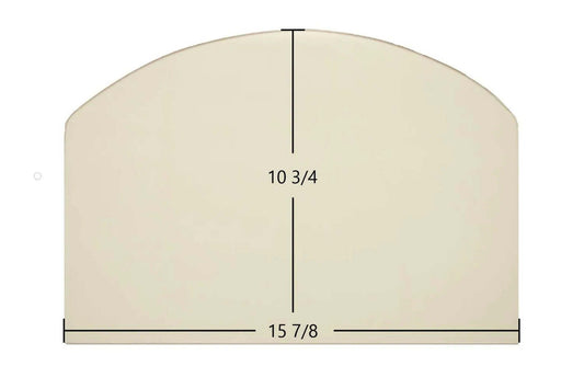 Ceramic Replacement Glass for Consolidated Dutchwest Medium #2478 Non-Cat Archtop Ceramic Glass Panel - 15 7/8" x 10 3/4" Archtop