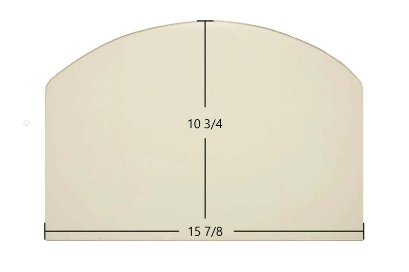 Ceramic Replacement Glass for Consolidated Dutchwest Medium #2478 Non-Cat Archtop Ceramic Glass Panel - 15 7/8" x 10 3/4" Archtop