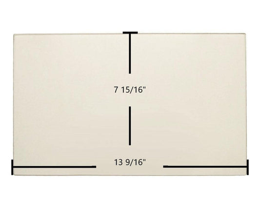 Ceramic Replacement Glass for Consolidated Dutchwest Seneca 2170 / 2169 Ceramic Glass Panel - 13 9/16" x 7 15/16"