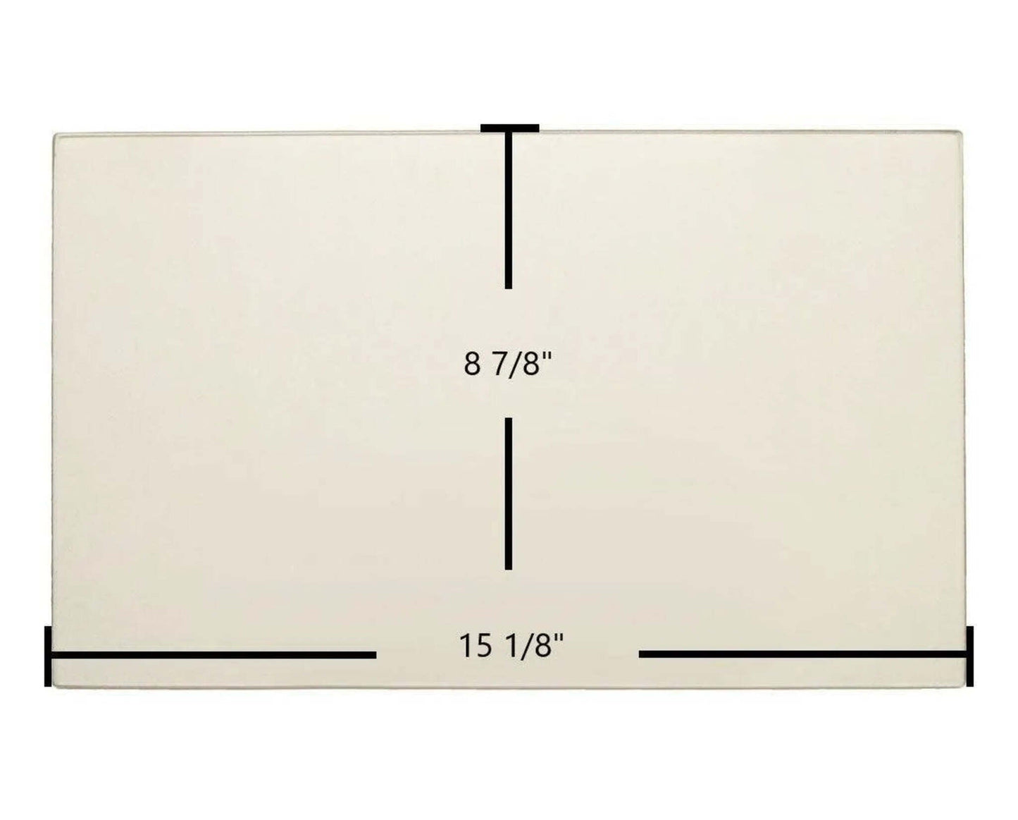 Ceramic Replacement Glass for Consolidated Dutchwest Sequoia 2160 / 455 / 455C Ceramic Glass Panel - 15 1/8" x 8 7/8"