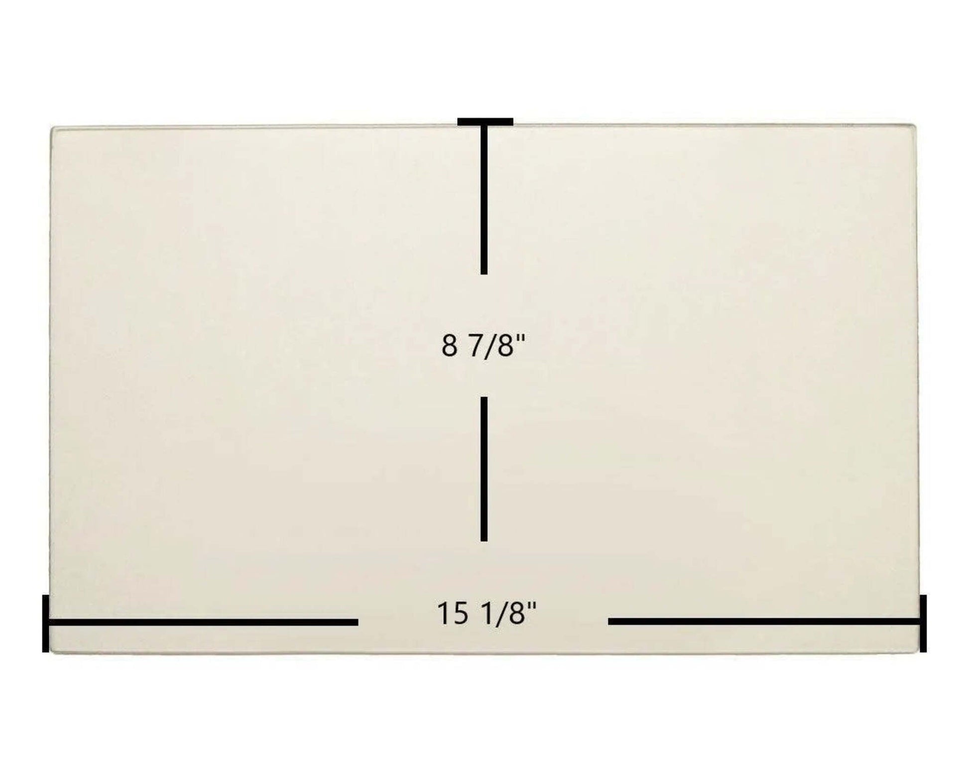 Ceramic Replacement Glass for Consolidated Dutchwest Sequoia 2160 / 455 / 455C Ceramic Glass Panel - 15 1/8" x 8 7/8"