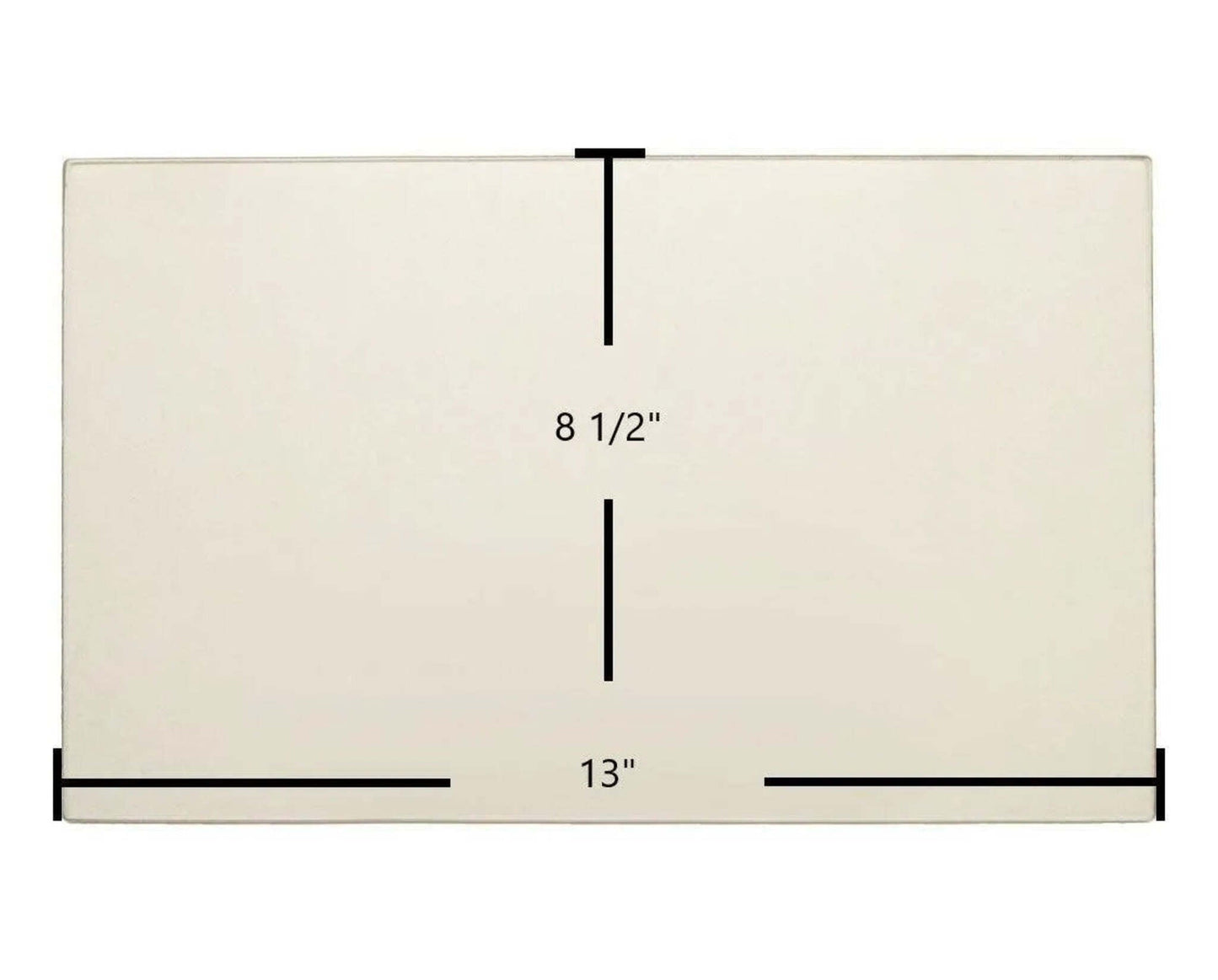 Ceramic Replacement Glass for Consolidated Dutchwest Steel 244 / 247001 Ceramic Glass Panel - 13" x 8 1/2"