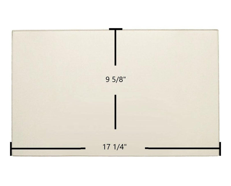 Ceramic Replacement Glass for Consolidated Dutchwest Steel 300007 / 270007 Ceramic Glass Panel - 17 1/4" x 9 5/8"