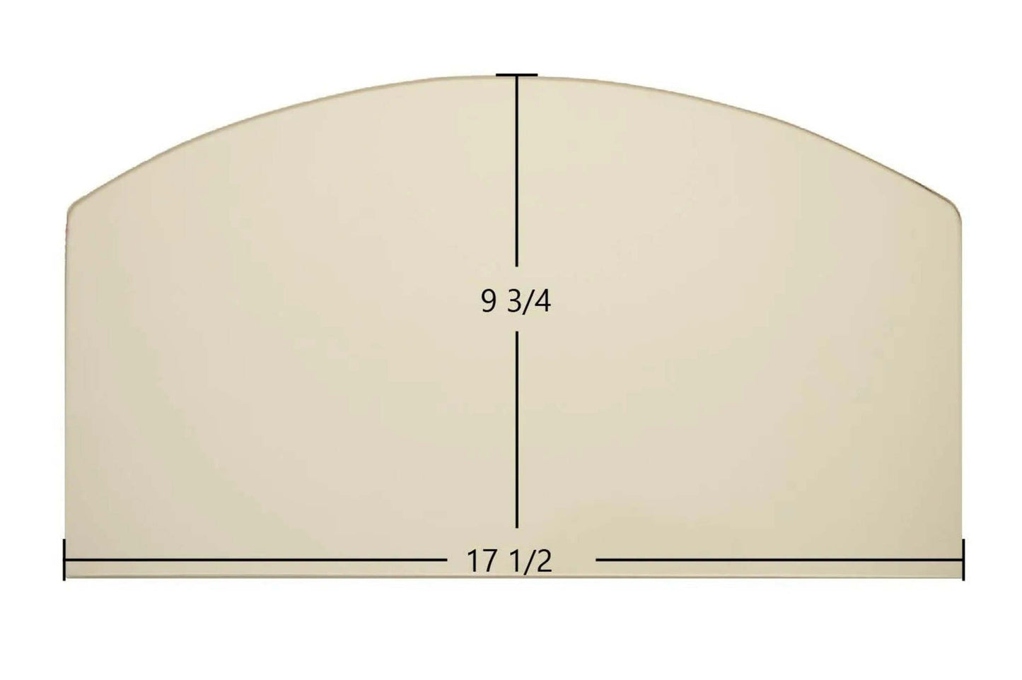 Ceramic Replacement Glass for Consolidated Dutchwest Windsor Large Steel WR2000L02 Archtop Ceramic Glass Panel - 17 1/2" x 9 3/4" Archtop