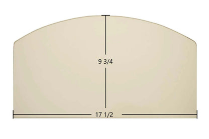 Ceramic Replacement Glass for Consolidated Dutchwest Windsor Large Steel WR2000L02 Archtop Ceramic Glass Panel - 17 1/2" x 9 3/4" Archtop