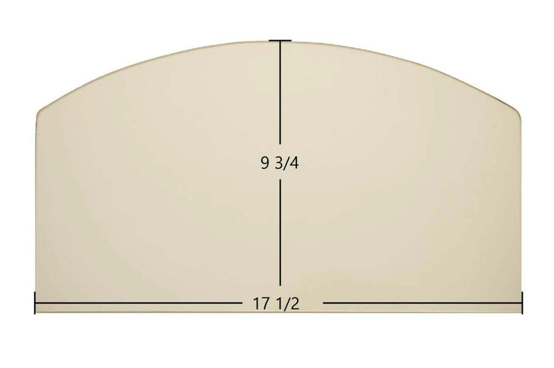 Ceramic Replacement Glass for Consolidated Dutchwest Windsor Large Steel WR2000L02 Archtop Ceramic Glass Panel - 17 1/2" x 9 3/4" Archtop