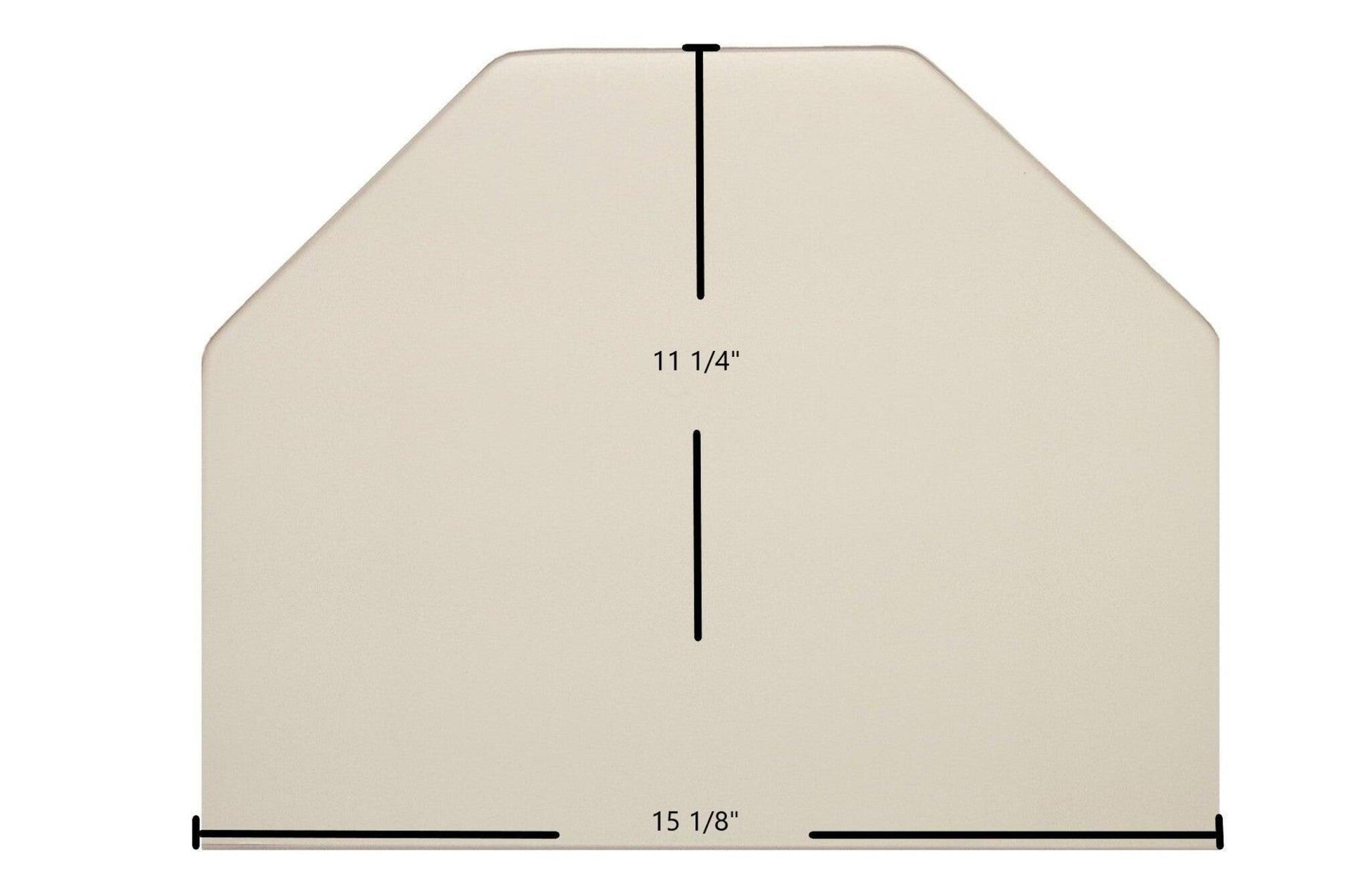 Ceramic Replacement Glass for Consolidated Dutchwest X-Large #2462 Cat Archtop Ceramic Glass Panel - 15 1/8" x 11 1/4" Archtop