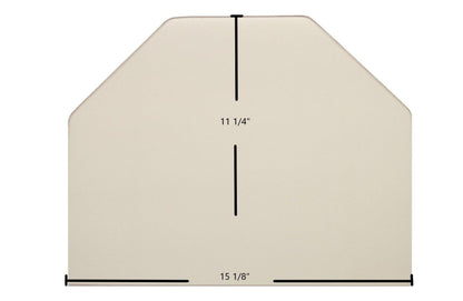 Ceramic Replacement Glass for Consolidated Dutchwest X-Large #2462 Cat Archtop Ceramic Glass Panel - 15 1/8" x 11 1/4" Archtop