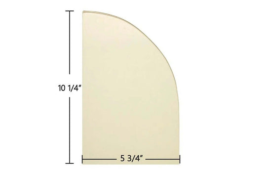 Ceramic Replacement Glass for Consolidated Dutchwest X-Large Convection 2184 / FA288ccL Archtop Door Glass - 5 3/4" x 10 1/4" Archtop