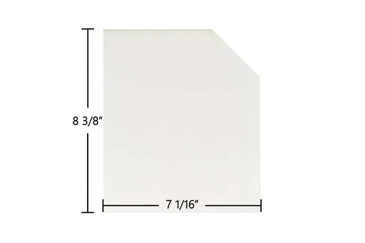 Ceramic Replacement Glass for Country Comfort Insert Ceramic Glass Panel - 7 1/16" x 8 3/8"