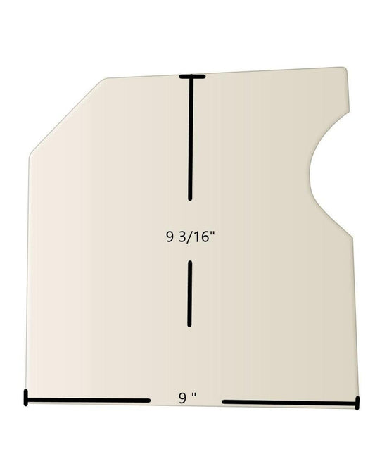 Ceramic Replacement Glass for Country Double Door Ceramic Glass Panel - 9" x 9 3/16"