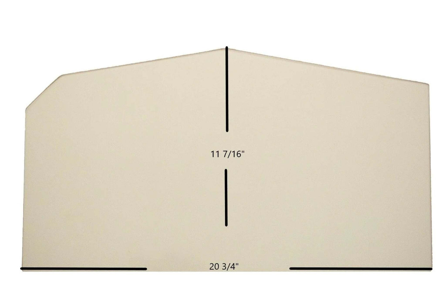 Ceramic Replacement Glass for Country Flame BBF / B / E1 / SD-1 / B-1 / B-6 Archtop Ceramic Glass Panel - 20 3/4" x 11 7/16" Archtop