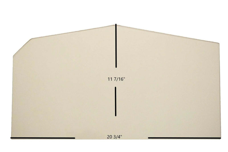 Ceramic Replacement Glass for Country Flame BBF / B / E1 / SD-1 / B-1 / B-6 Archtop Ceramic Glass Panel - 20 3/4" x 11 7/16" Archtop