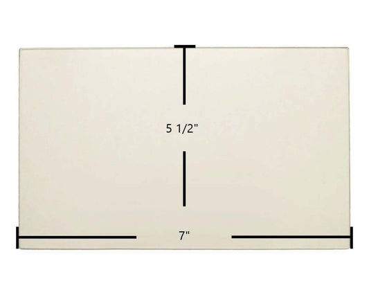 Ceramic Replacement Glass for Country Flame Double Door Ceramic Glass Panel - 5 1/2" x 7"