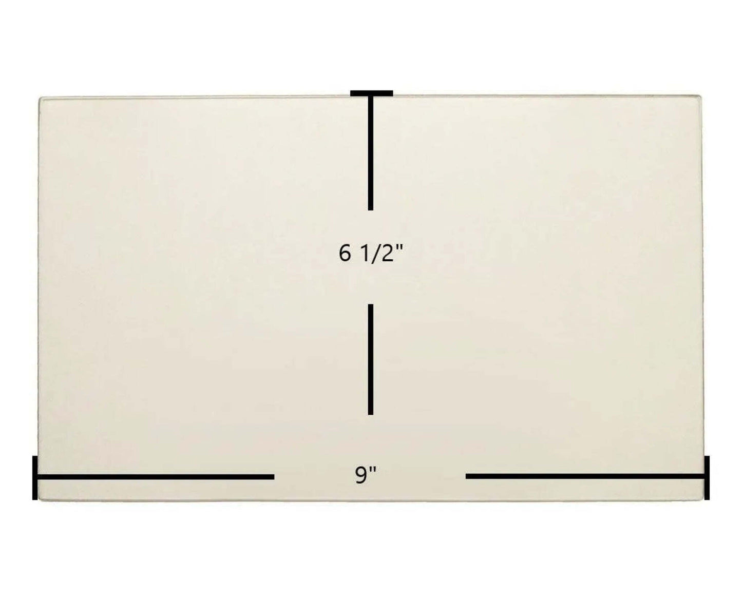 Ceramic Replacement Glass for Country Flame Ceramic Glass Panel - 9" x 6 1/2"