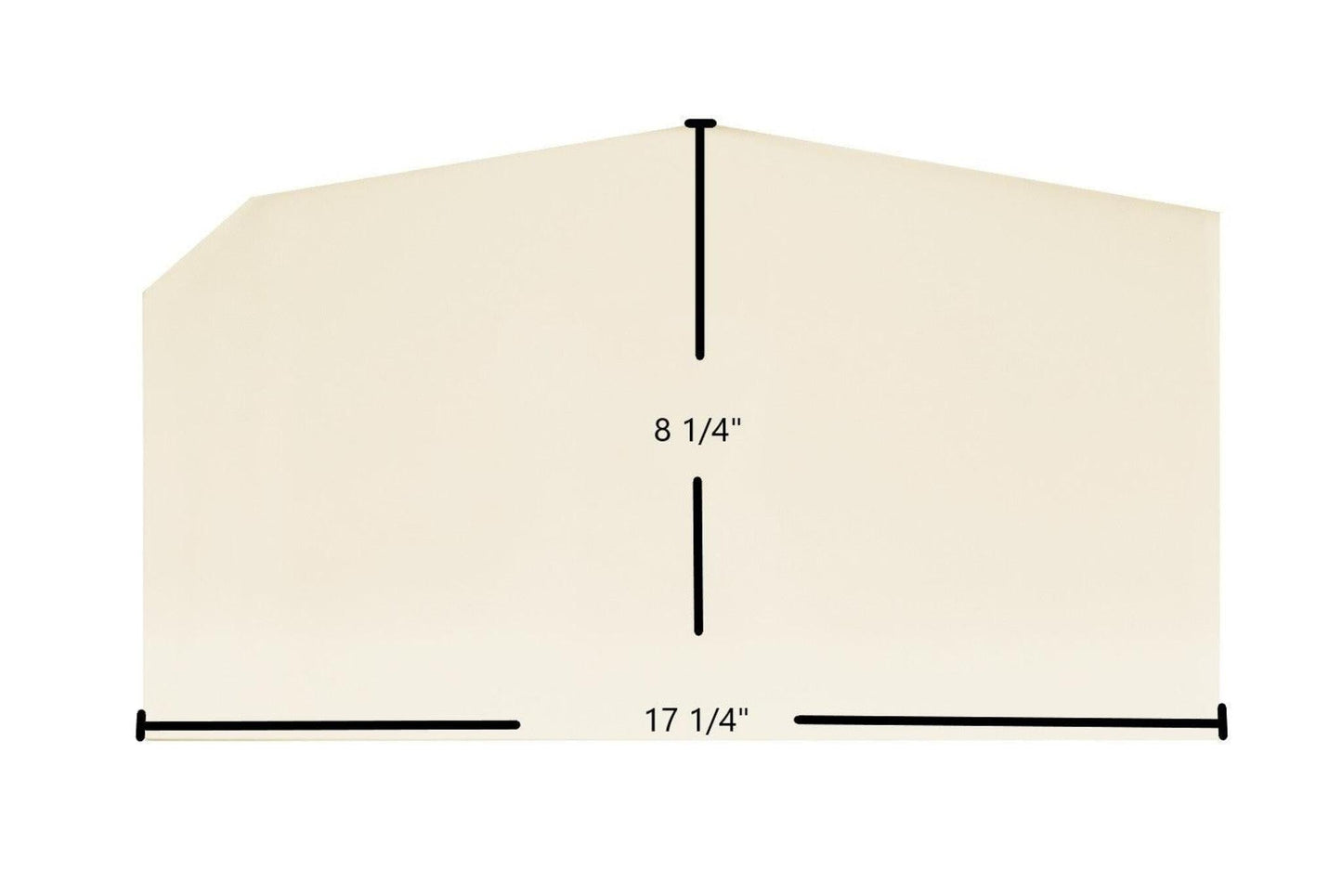 Ceramic Replacement Glass for Country Flame R / SBF / SD-1 / C2 / O2 / R6 Archtop Ceramic Glass Panel - 17 1/4" x 8 1/4" Archtop