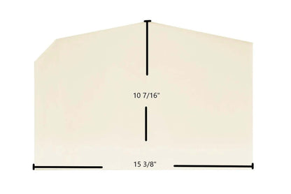 Ceramic Replacement Glass for Country Flame R6 / Crossfire-C/P / Harvester / Ovation 1700-3000 / Little Rascal / NPS / Spitfire / C2 Archtop Ceramic Glass Panel - 15 3/8" x 10 7/16" Archtop