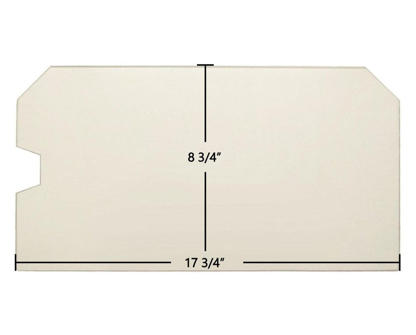 Ceramic Replacement Glass for Country Performer C210 / CA210 & Striker C160 / CA160 / S / SA / SS / ST 210 Ceramic Glass Panel - 17 3/4" x 8 3/4"