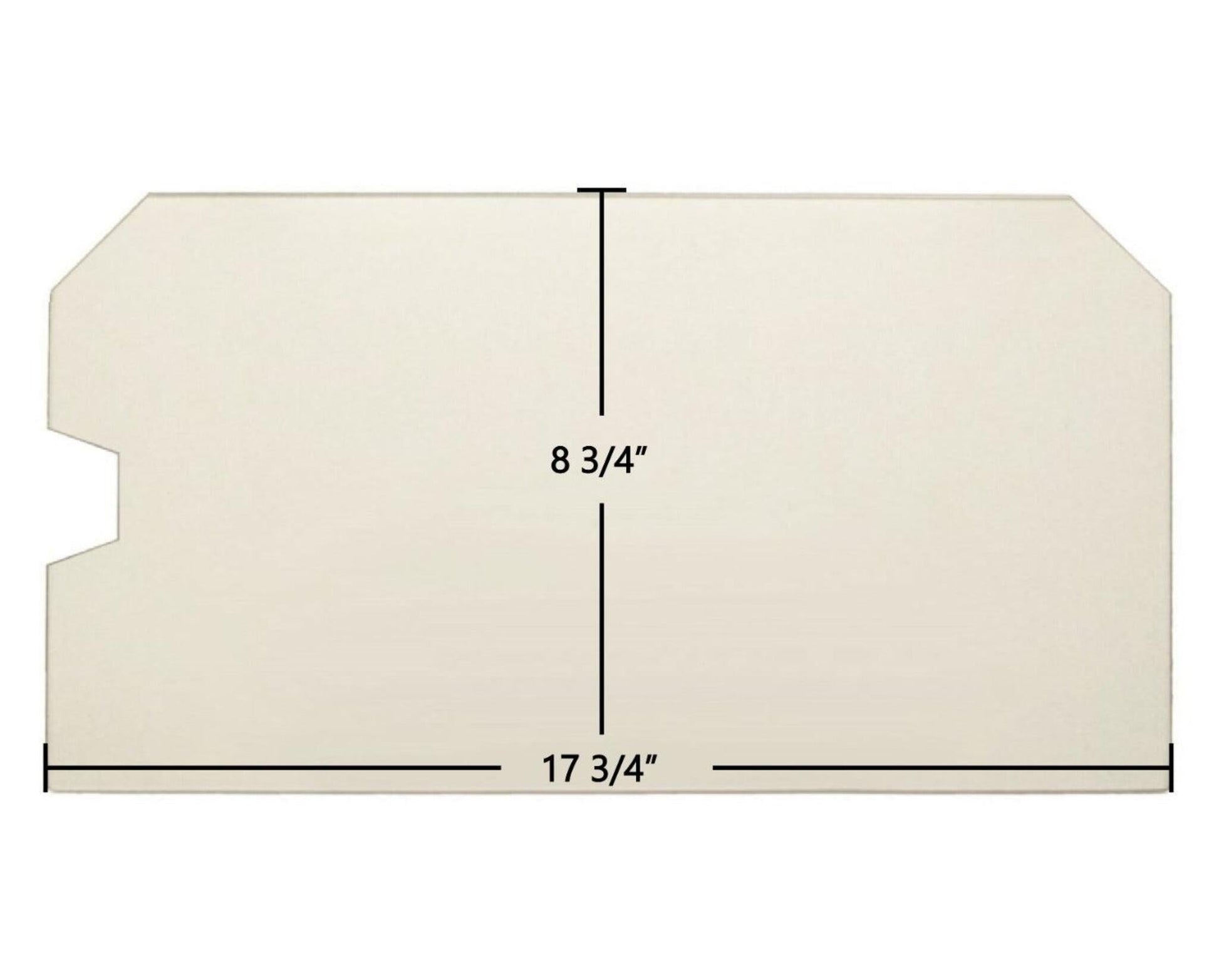 Ceramic Replacement Glass for Country Performer C210 / CA210 & Striker C160 / CA160 / S / SA / SS / ST 210 Ceramic Glass Panel - 17 3/4" x 8 3/4"