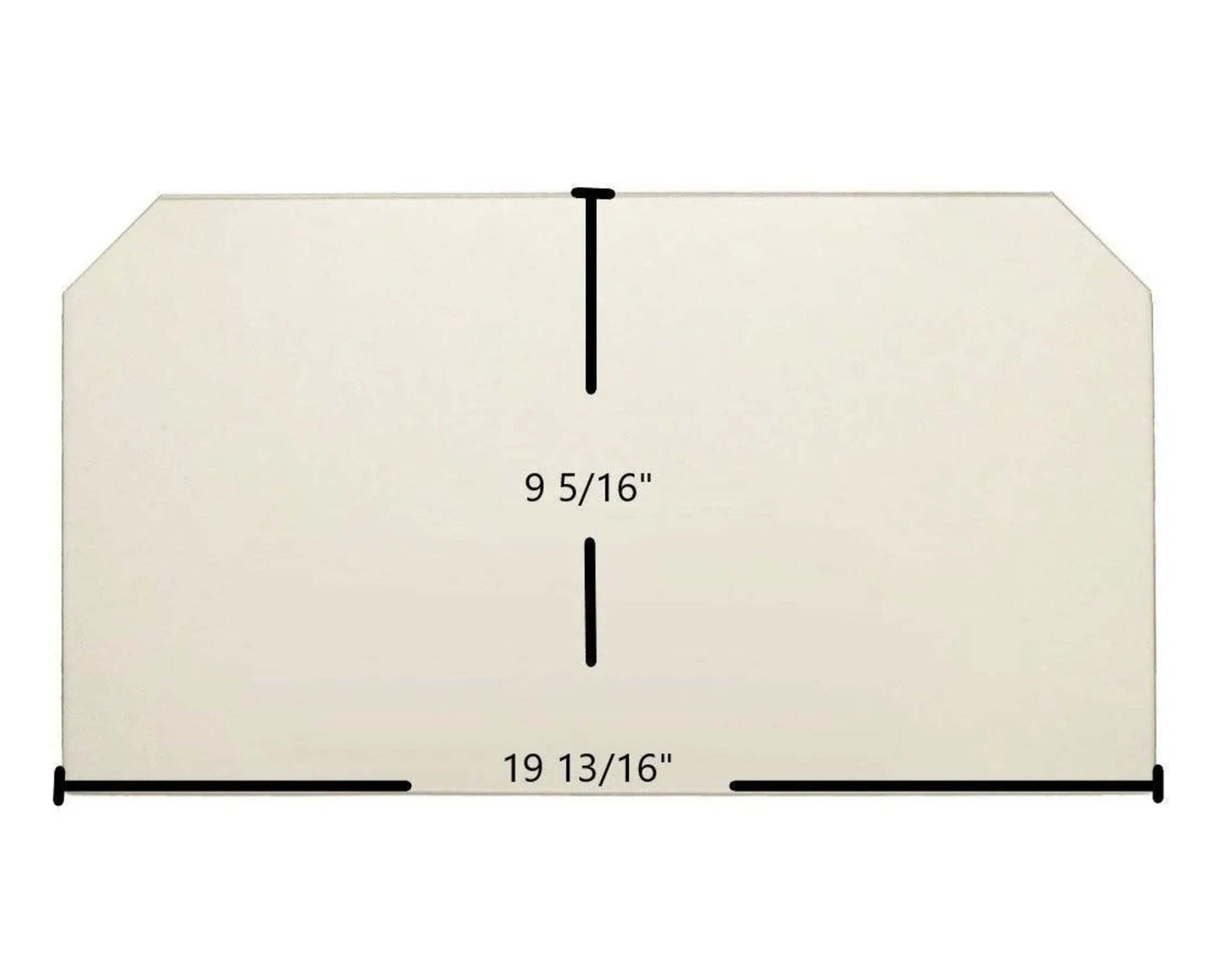 Ceramic Replacement Glass for Country Performer C210 / CA210 Ceramic Glass Panel - 19 13/16" x 9 5/16"