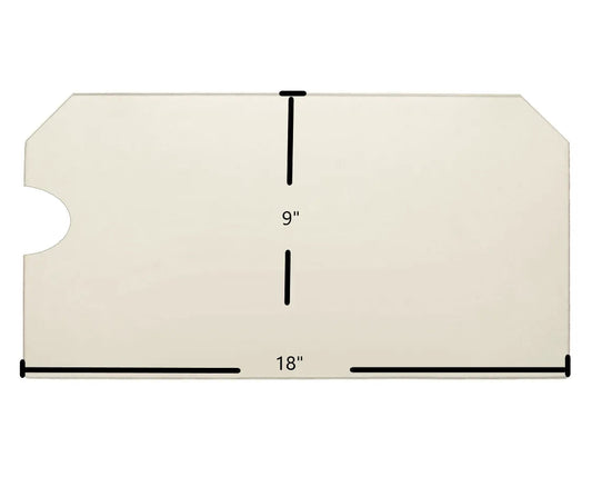 Country Performer C50 Ceramic Glass Panel | 18" x 9" with Rounded Notch | Part #1991-94