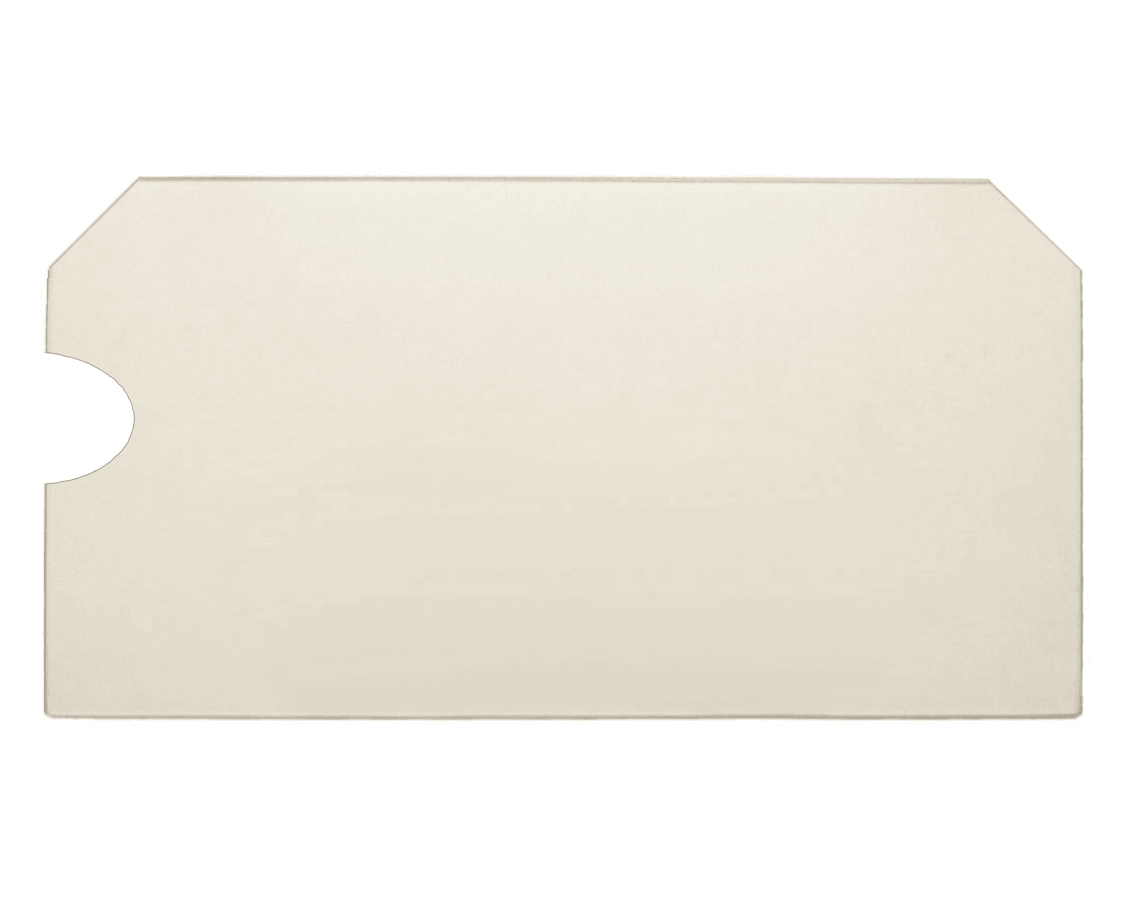 Country Performer C210 / CS210 & Striker C160 / CA160 / S160 / SA160 Ceramic Glass Panel - 17 3/4" x 9" with Notch (Part #H3016)