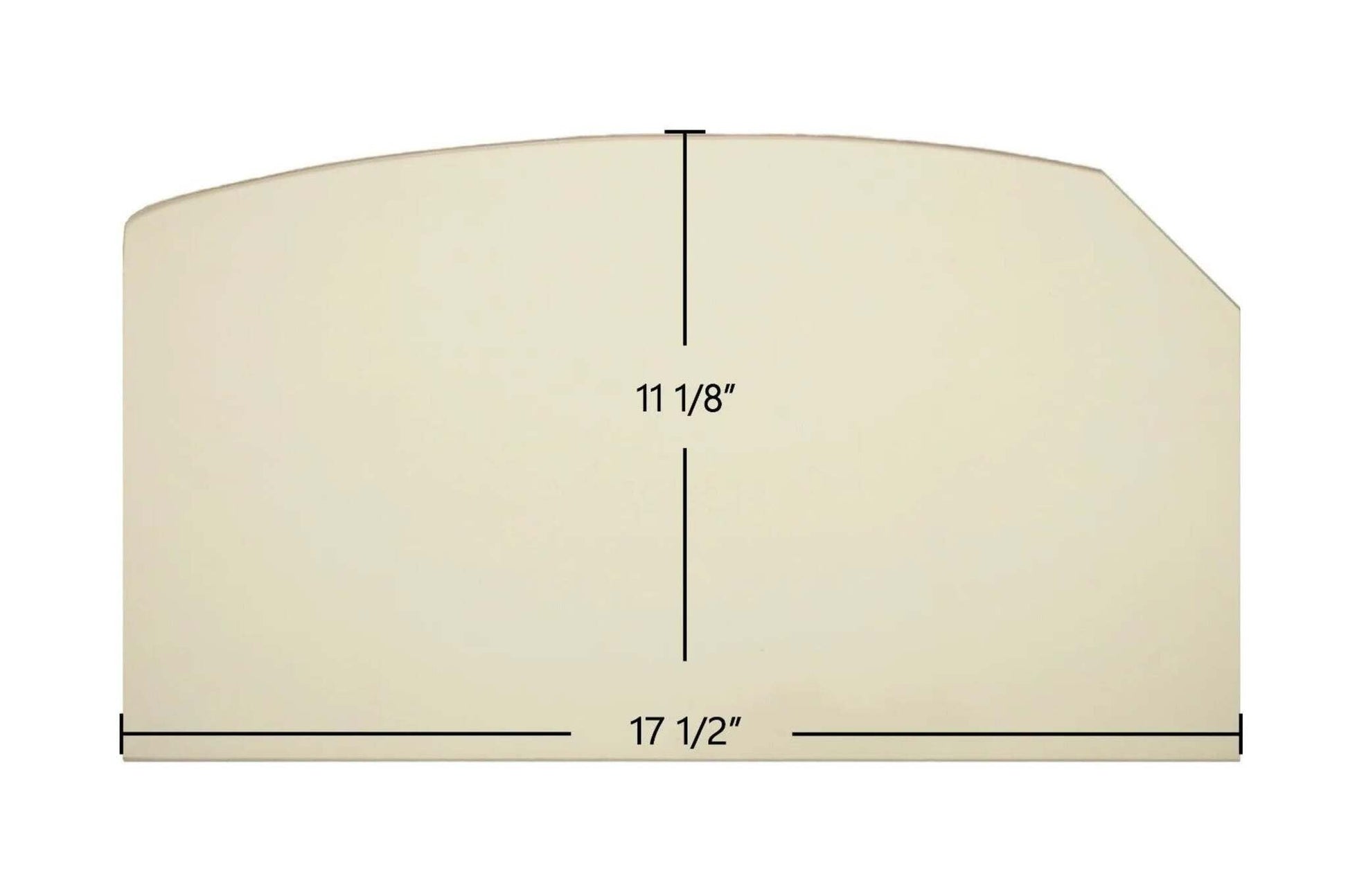 Ceramic Replacement Glass for Craft 4832 Archtop Ceramic Glass Panel - 17 1/2" x 11 1/8" Archtop