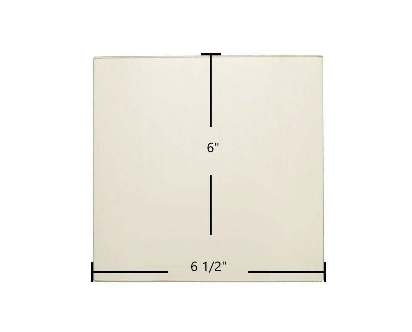 Ceramic Replacement Glass for Craft Double Door Ceramic Glass Panel - 6" x 6 1/2"